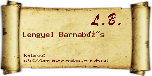 Lengyel Barnabás névjegykártya