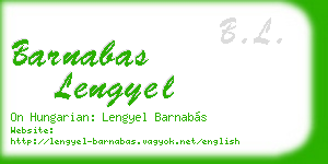 barnabas lengyel business card