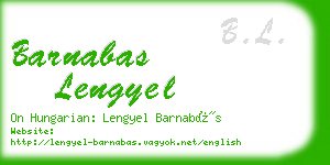 barnabas lengyel business card